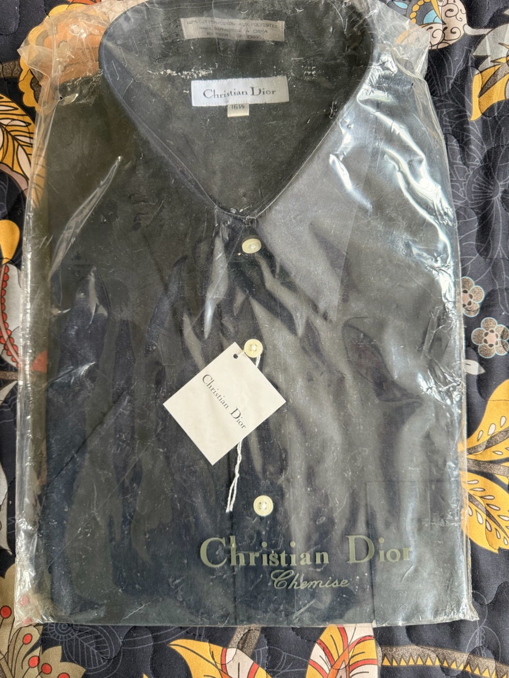 Dior Black Button Down, vintage never worn